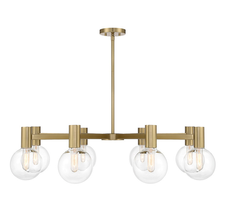 Savoy House - 1-3074-8-322 - Eight Light Chandelier - Wright - Warm Brass