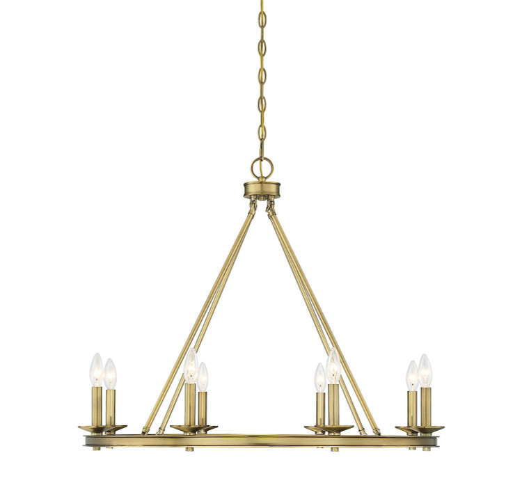 Savoy House - 1-308-8-322 - Eight Light Chandelier - Middleton - Warm Brass