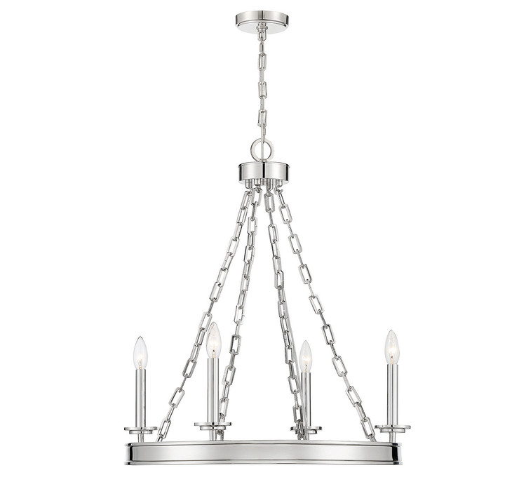 Savoy House - 1-4403-4-109 - Four Light Chandelier - Seville - Polished Nickel