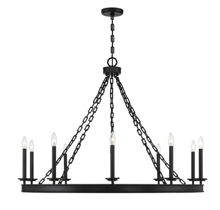 Savoy House - 1-4405-10-89 - Ten Light Chandelier - Seville - Matte Black