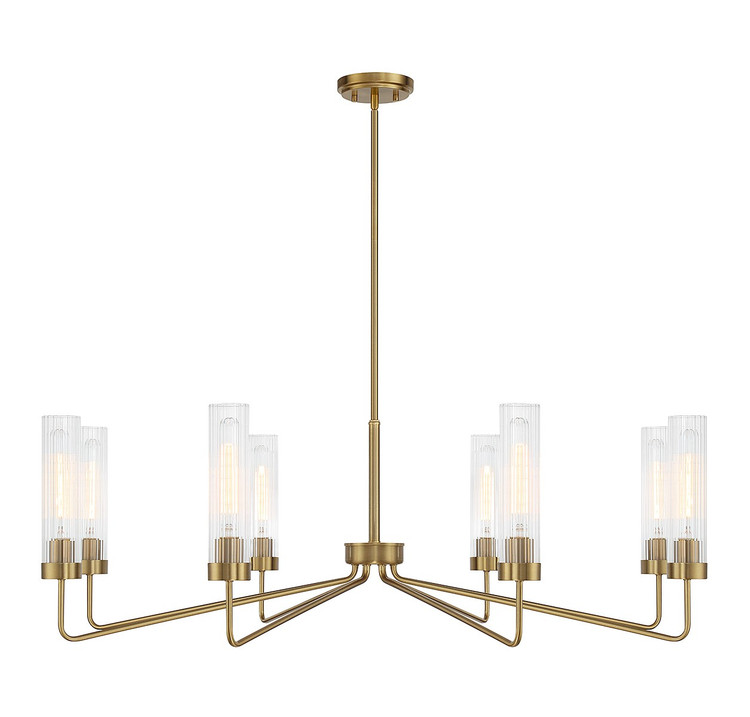 Savoy House - 1-8860-8-322 - Eight Light Chandelier - Baker - Warm Brass