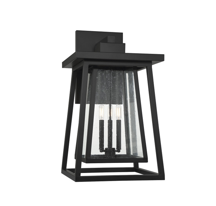 Savoy House - 5-2023-BK - Three Light Outdoor Wall Lantern - Denver - Matte Black