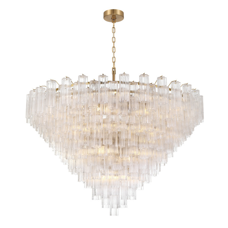 Crystorama - ADD-329-AG-CL - 40 Light Chandelier - Addis - Aged Brass
