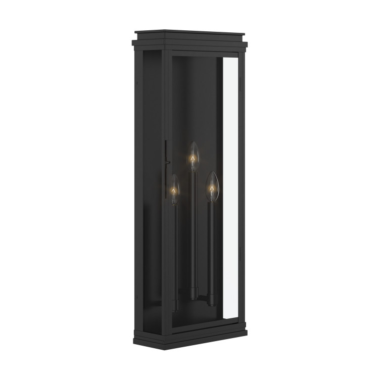 Kichler - 59165BK - Three Light Outdoor Wall Mount - Lundon - Black