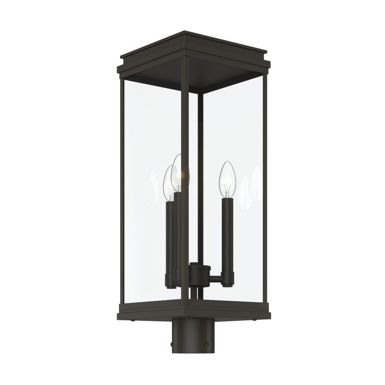 Kichler - 59166OZ - Three Light Outdoor Post Lantern - Lundon - Olde Bronze
