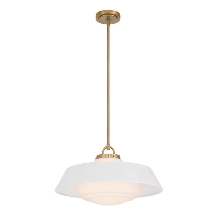 Crystorama - XAN-8009-VG-WH - Three Light Pendant - Xander - Vibrant Gold