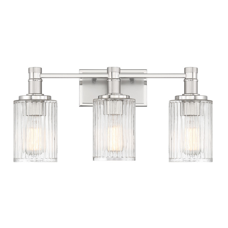 Savoy House - 8-1102-3-146 - Three Light Bathroom Vanity - Concord - Silver/Polished Nickel