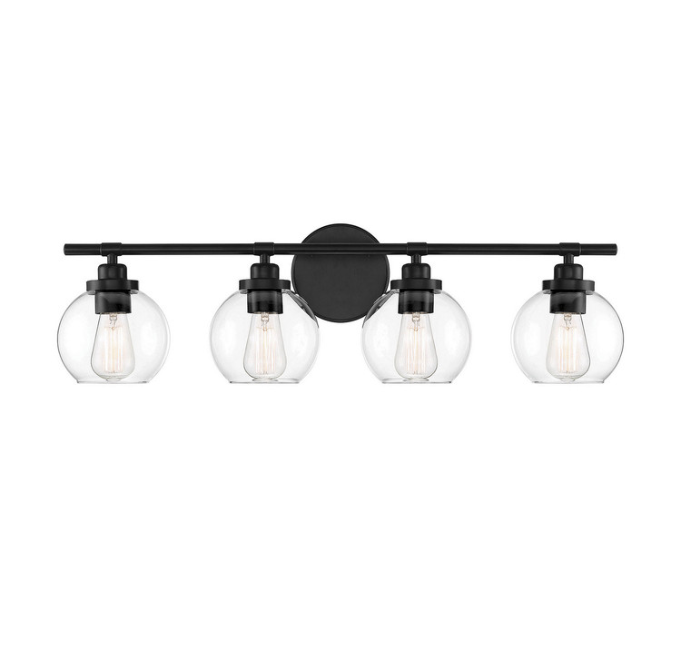 Savoy House - 8-4050-4-BK - Four Light Bath Bar - Carson - Matte Black