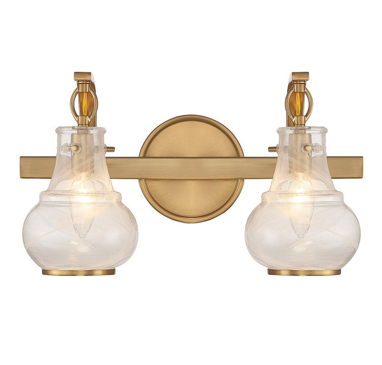 Savoy House - 8-4417-2-322 - Two Light Bathroom Vanity - Adams - Warm Brass