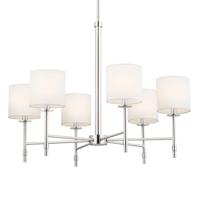Kichler - 52500PN - Six Light Chandelier - Ali - Polished Nickel