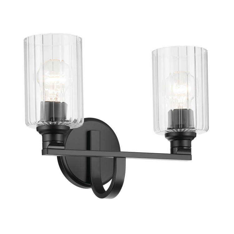 Kichler - 55225BKFLU - Two Light Bath - Gioe - Black