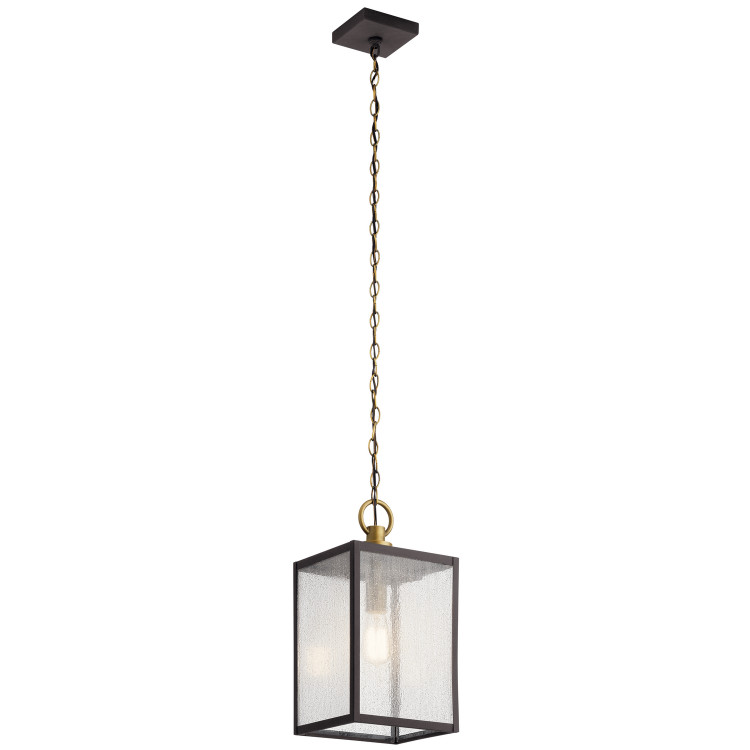 Kichler - 59008WZC - One Light Outdoor Pendant/Semi Flush - Lahden - Weathered Zinc