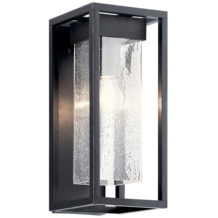 Kichler - 59061BSL - One Light Outdoor Wall Mount - Mercer - Black With Silver Highlights