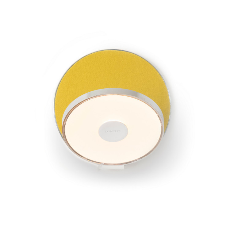 Koncept - GRW-S-CRM-HDF-HW - LED Wall Sconce - Gravy - Chrome Honeydew (Felt)
