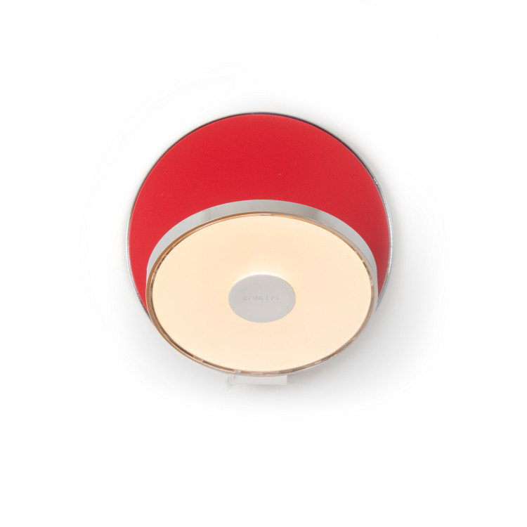 Koncept - GRW-S-CRM-MRD-PI - LED Wall Sconce - Gravy - Chrome Matte Red