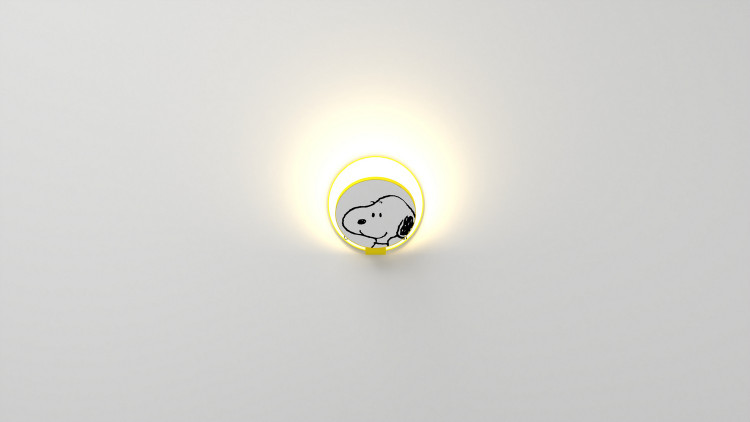 Koncept - GRW-S-WSY-SN1-PI - LED Wall Sconce - Gravy - Matte Bright Yellow Body Snoopy