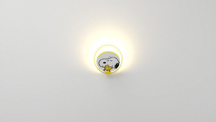 Koncept - GRW-S-WSY-SW1-PI - LED Wall Sconce - Gravy - Matte Bright Yellow Body Snoopy Woodstock