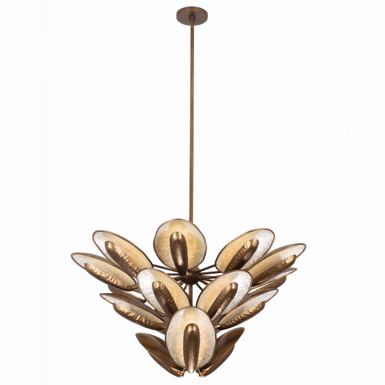 Kalco - 523356PAB - LED Pendant - SPAT - Pearlized Antique Brass