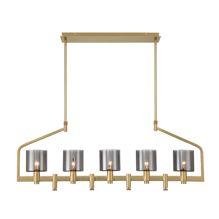 Eurofase - 45652-011 - Five Light Linear Chandelier - Decato - Satin Gold Paint