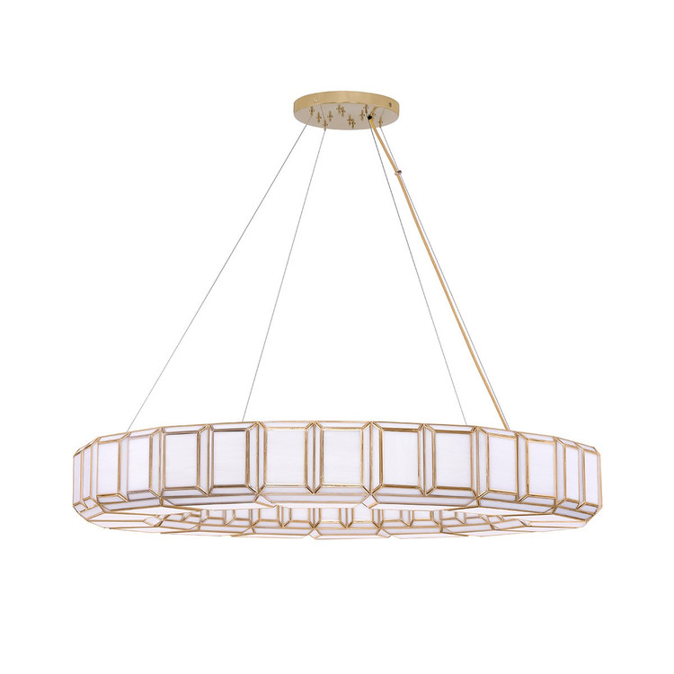 Eurofase - 46470-010 - BELMONT-CHD-16LT-48IN-BR-WH - BELMONT - Brass