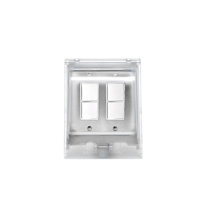 Eurofase - EFDOWPS - Surface Mount Dual Duplex Stack Switch - On/Off Switch - Stainless Steel