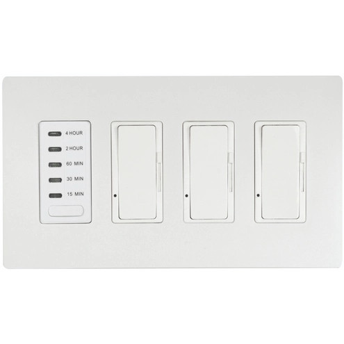Eurofase - EFSWTD3 - Three Dimmers and One Timer - Timer & Dimmer - White