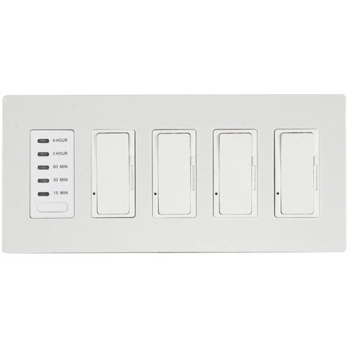 Eurofase - EFSWTD4 - Four Dimmers and One Timer - Timer & Dimmer - White