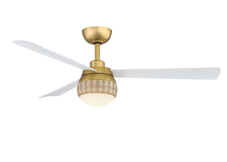 Fanimation - FP6837BSMW - 52 Ceiling Fan - Paget - Brushed Satin Brass