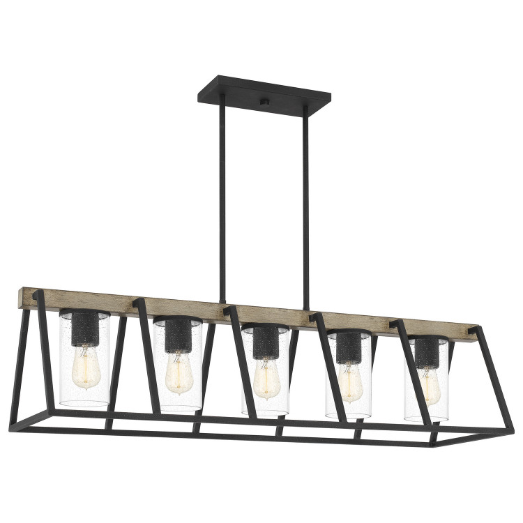 Quoizel - BRT5542GK - Five Light Linear Chandelier - Brockton - Grey Ash