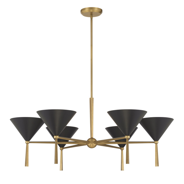 Minka-Lavery - 10316-855 - Six Light Chandelier - Cortan - Legacy Brass