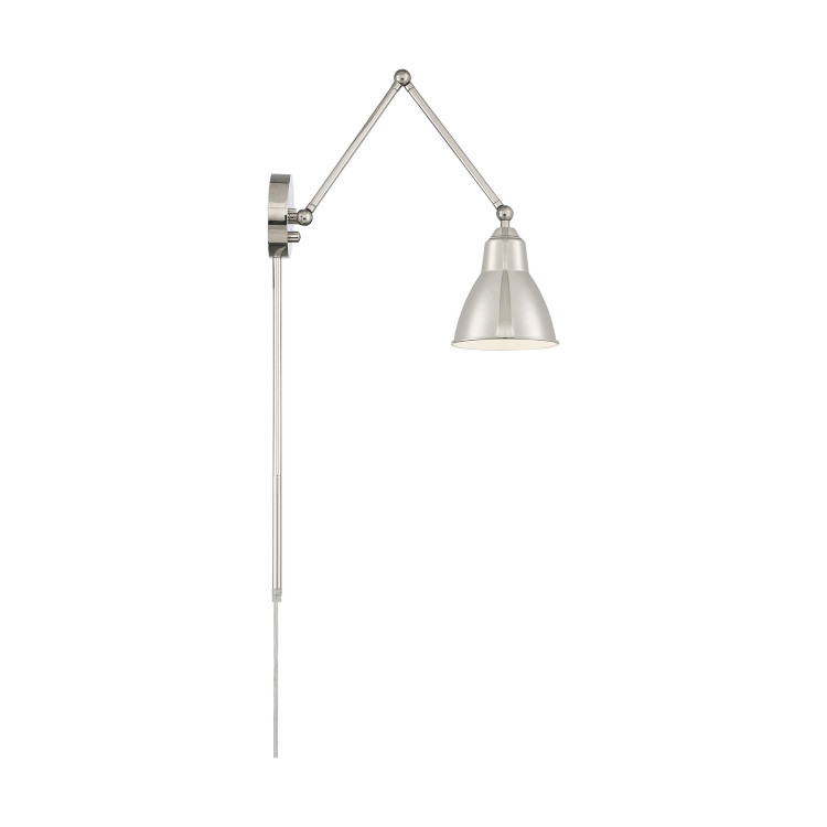 Nuvo Lighting - 60-7365 - One Light Swing Arm Wall Lamp - Fulton - Polished Nickel