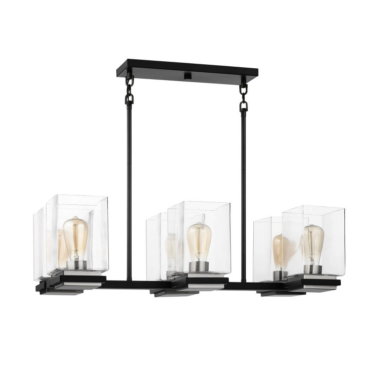 Nuvo Lighting - 60-7657 - Six Light Island Pendant - Crossroads - Matte Black