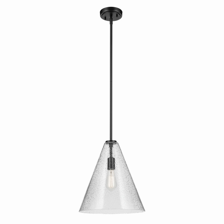 Kichler - 42200BKCS - One Light Pendant - Everly - Black