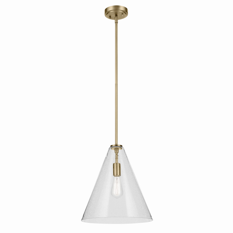 Kichler - 42200NBRCS - One Light Pendant - Everly - Natural Brass