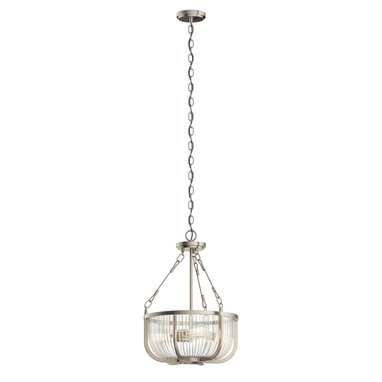 Kichler - 42389NI - Three Light Pendant - Roux - Brushed Nickel