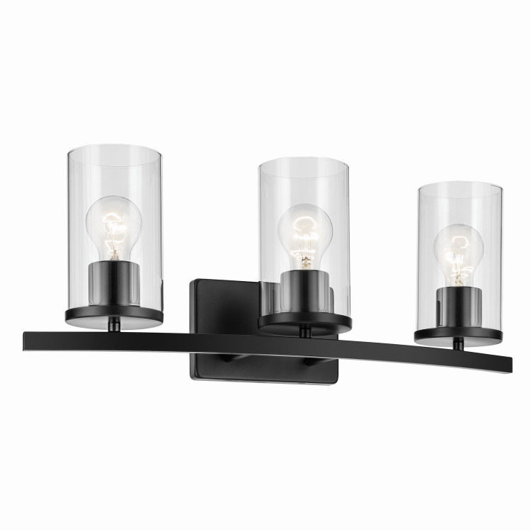Kichler - 45497BKCLR - Three Light Bath - Crosby - Black