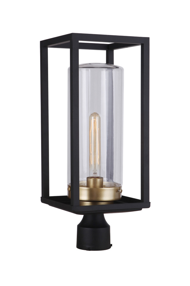 Craftmade - ZA4825-MNSB - One Light Outdoor Post Mount - Neo - Midnight / Satin Brass