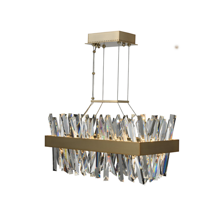Allegri - 030251-038 - LED Island Pendant - Glacier - Brushed Champagne Gold