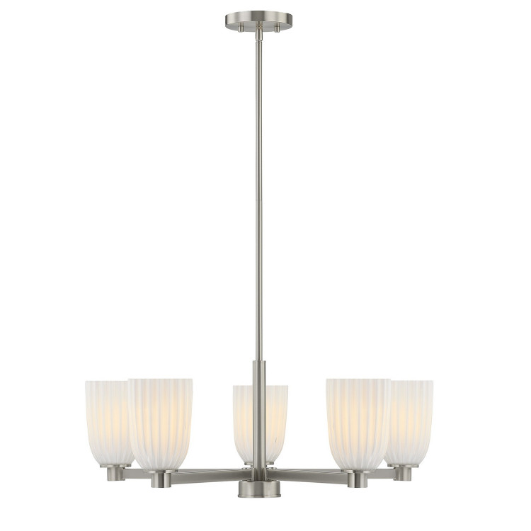 Savoy House - 1-1246-5-SN - Five Light Chandelier - Baldwin - Satin Nickel