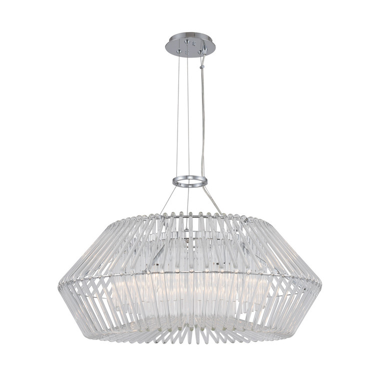 Kalco - 508452CH - Six Light Pendant - Taza - Chrome