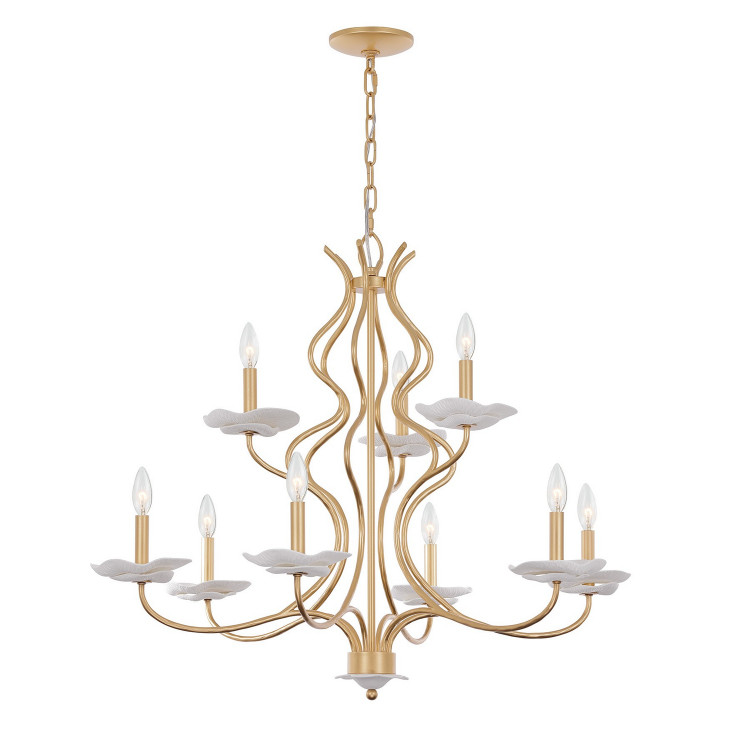 Savoy House - 1-2990-9-38 - Nine Light Chandelier - Lilly - Royal Gold