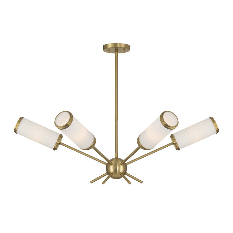 Savoy House - 1-3198-6-322 - Six Light Chandelier - Denison - Warm Brass