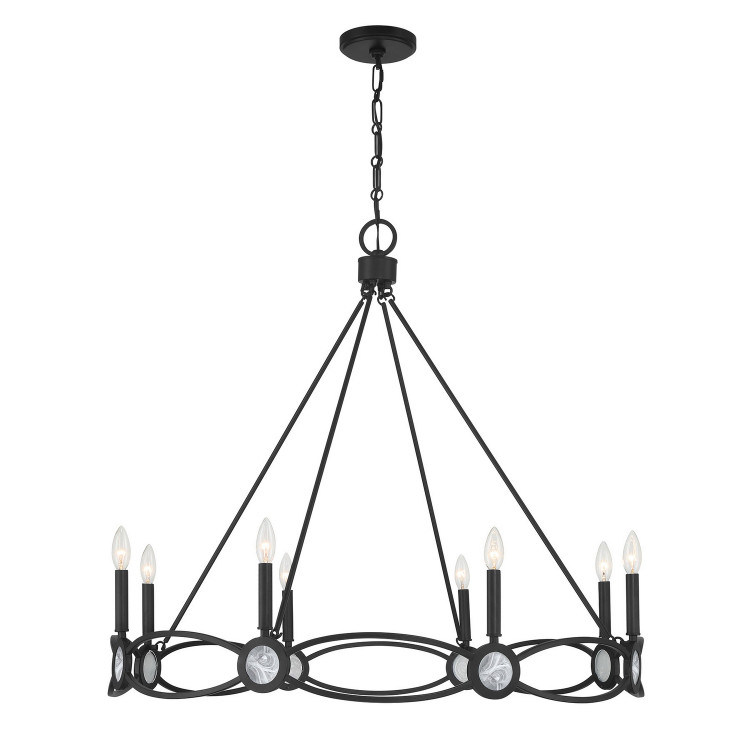 Savoy House - 1-4102-8-89 - Eight Light Chandelier - Minette - Matte Black