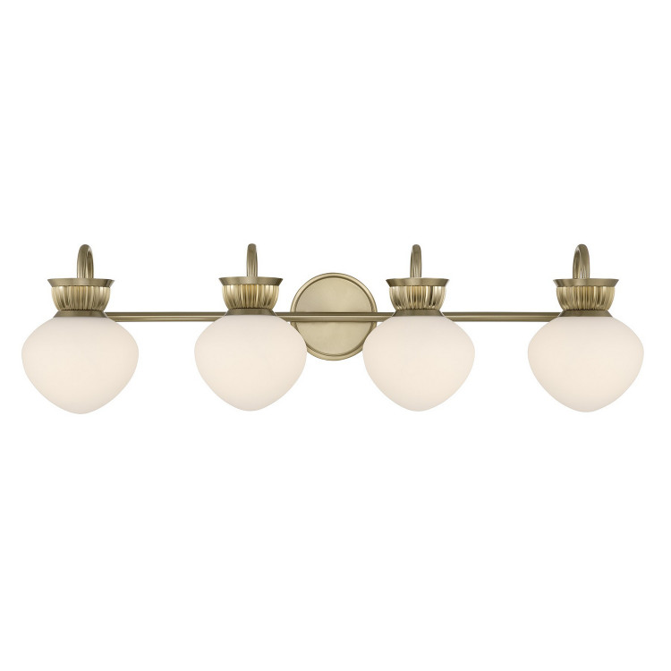 Savoy House - 8-1028-4-127 - Four Light Bathroom Vanity - Melbourne - Noble Brass