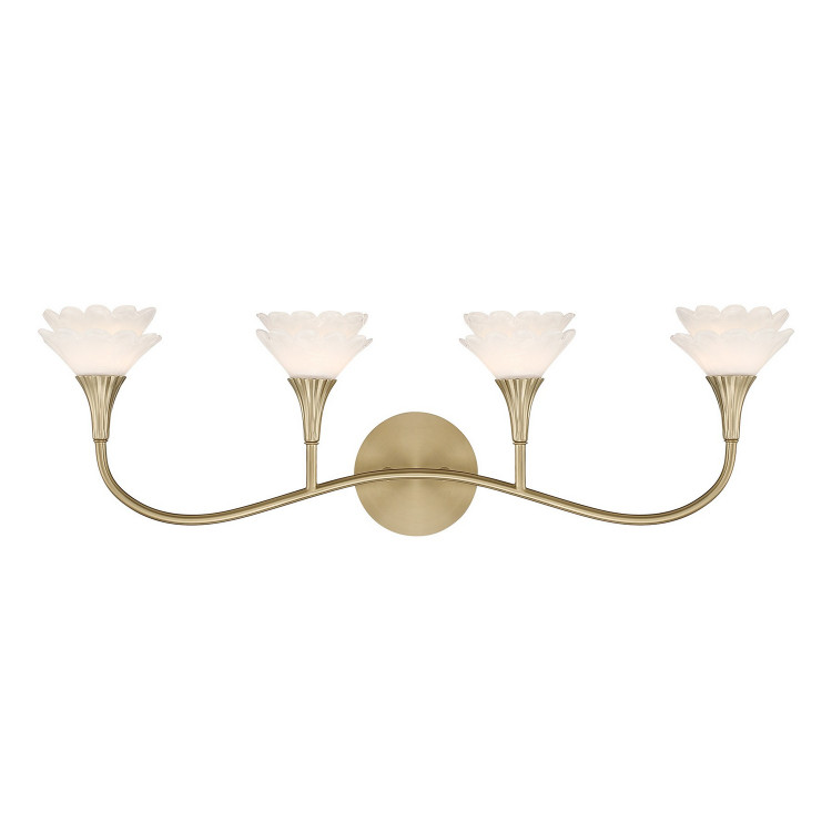 Savoy House - 8-5081-4-127 - Four Light Bathroom Vanity - Florena - Noble Brass