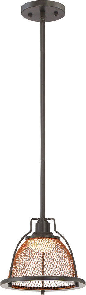 Nuvo Lighting - 62-886 - LED Pendant - Tex - Dark Bronze / Copper Mesh