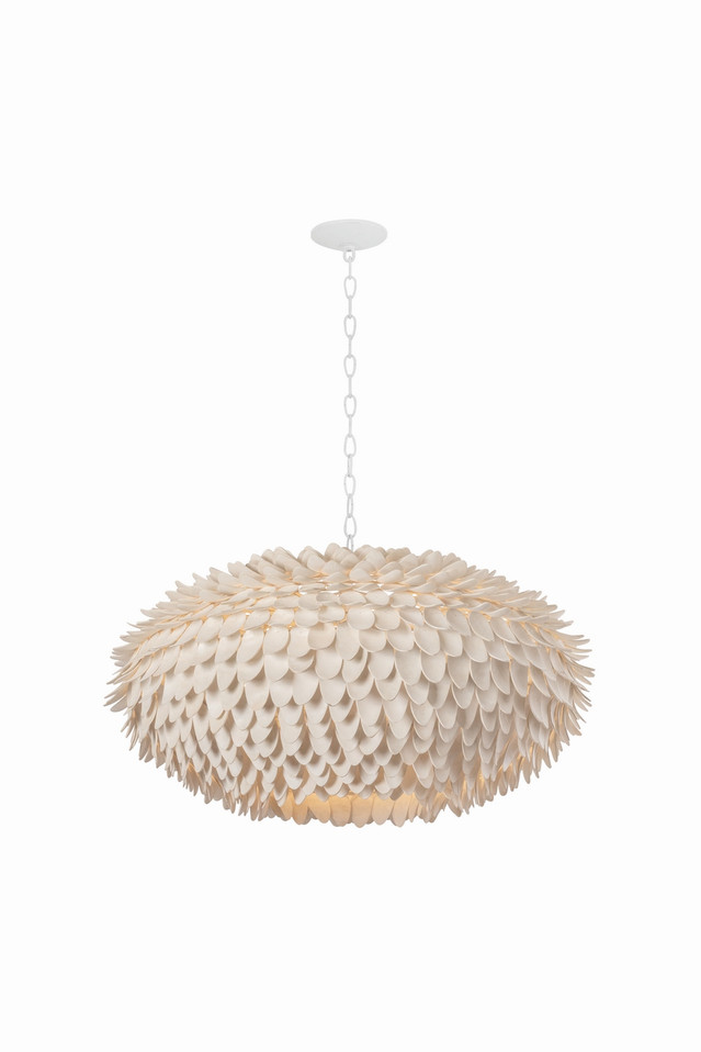 Hudson Valley - 1966-WP - Six Light Pendant - Alsen - White Plaster