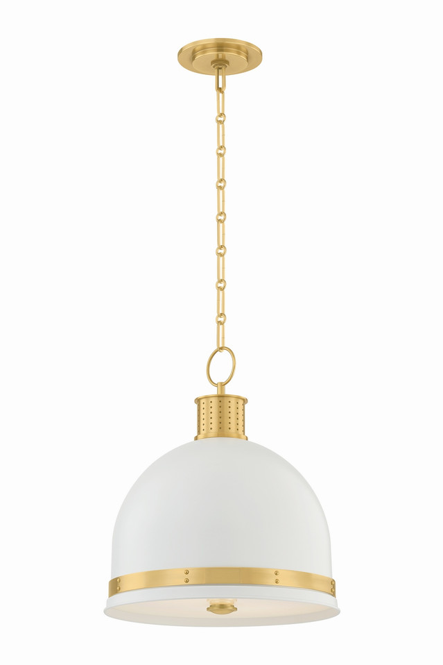 Hudson Valley - 2132-AGB/SWH - Two Light Pendant - Briscoe - Aged Brass