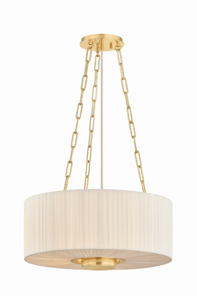 Hudson Valley - 2703-AGB - Three Light Pendant - Camby - Aged Brass