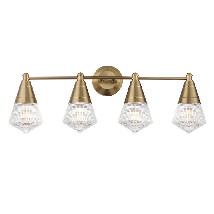 Maxim - 10394PRNAB - Four Light Bath Vanity - Hargreaves - Natural Aged Brass